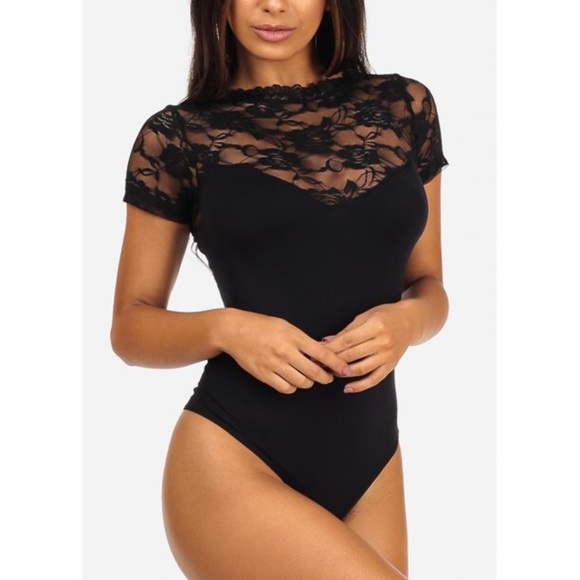 Soho Girls Tops - ⬇️SOHO GIRLS Black Lace Bodysuit
